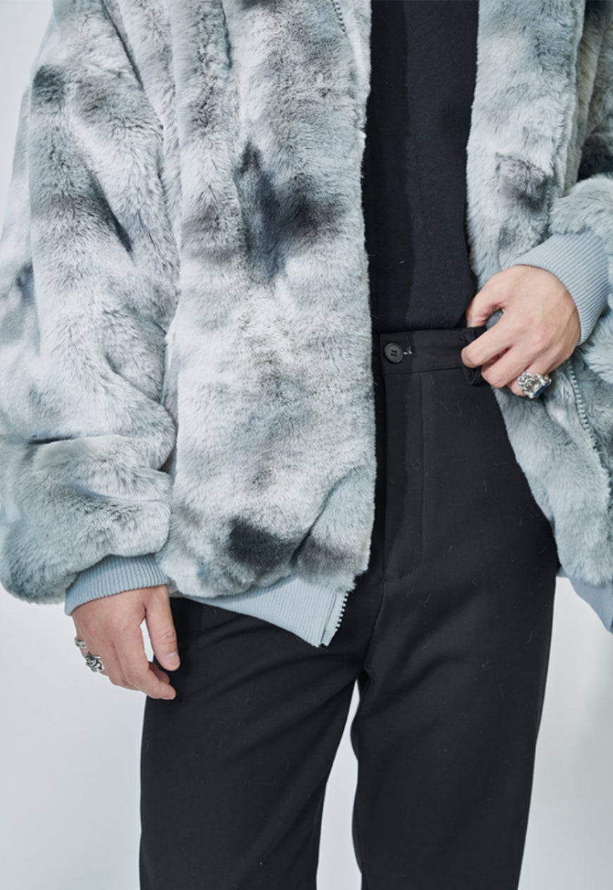Men's Textured camouflage gray cotton coat