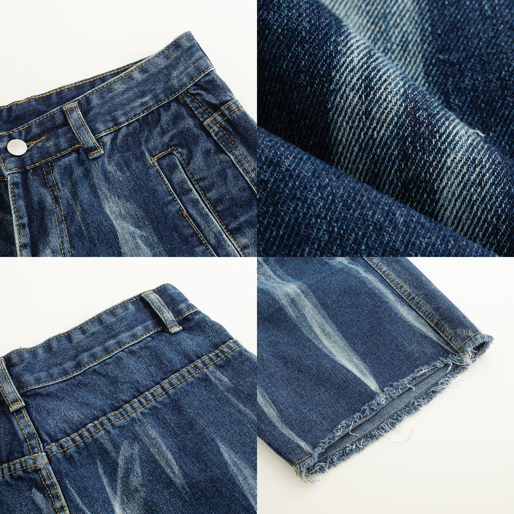 Men's Tie-dye denim shorts