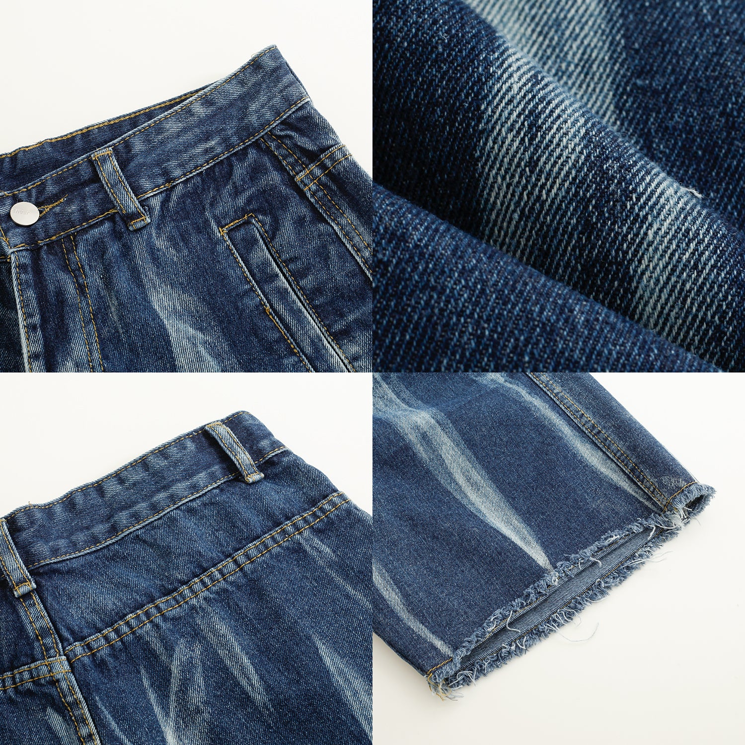 Men's Tie-dye denim shorts