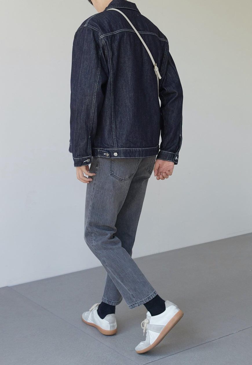 Men's Textured denim jacket