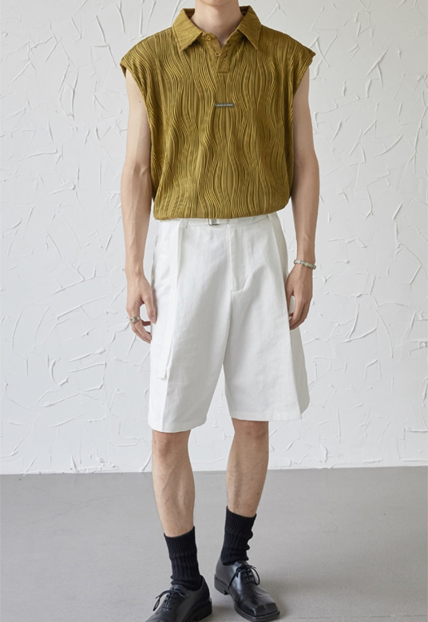 UZIP DESIGN Men's Design pleated vest