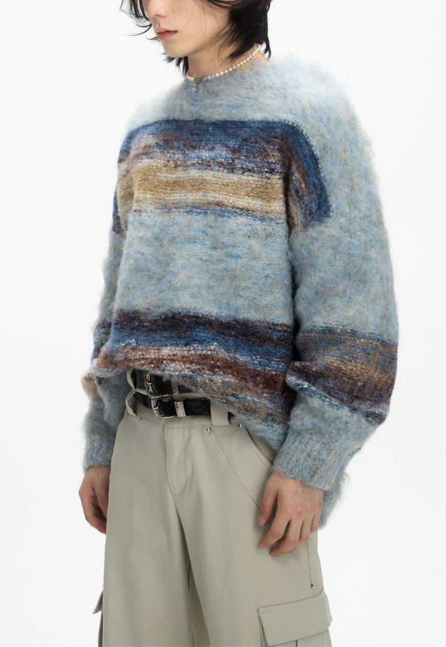 Men's color textured sweater
