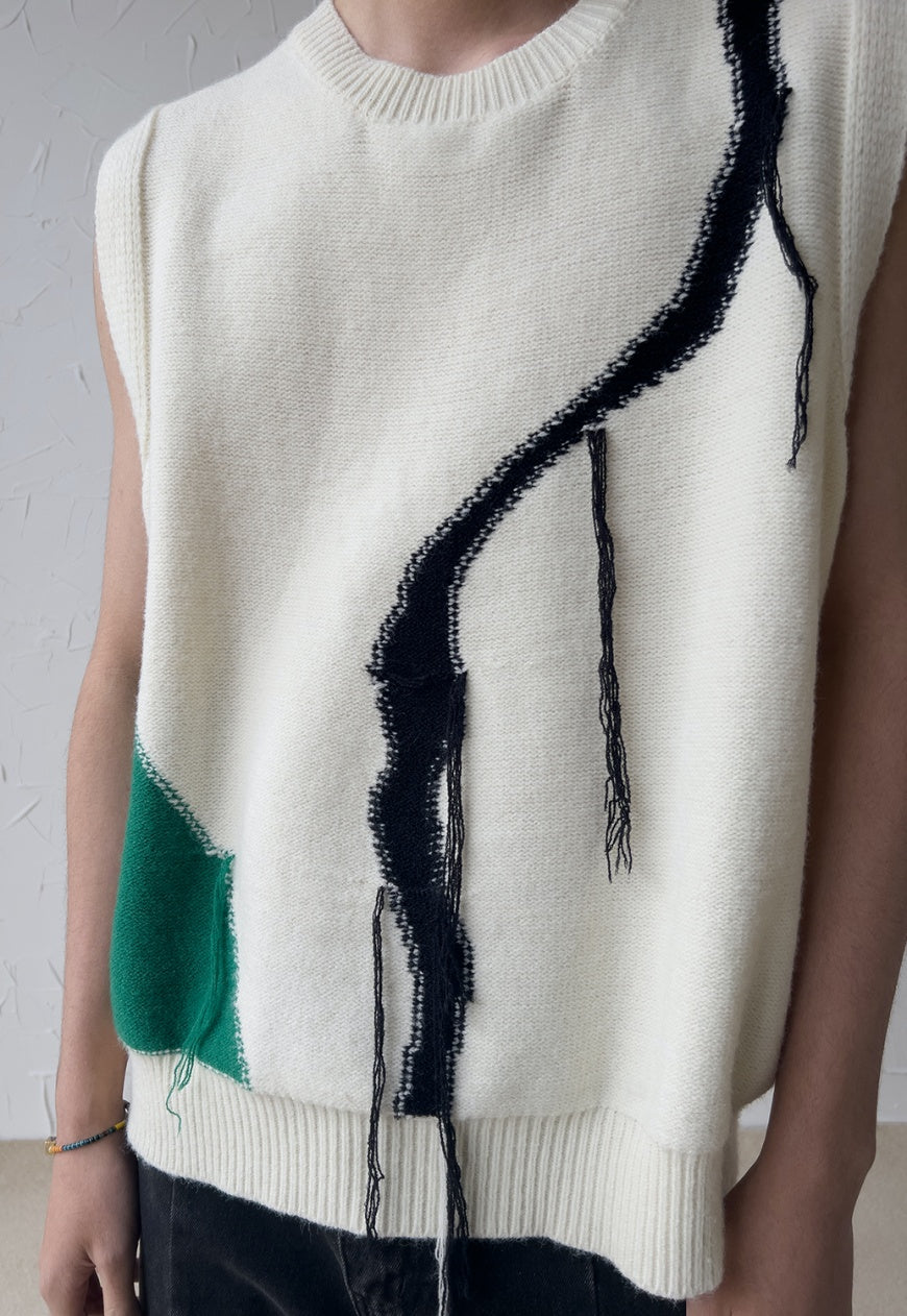 MEN'S design pattern sweater vest