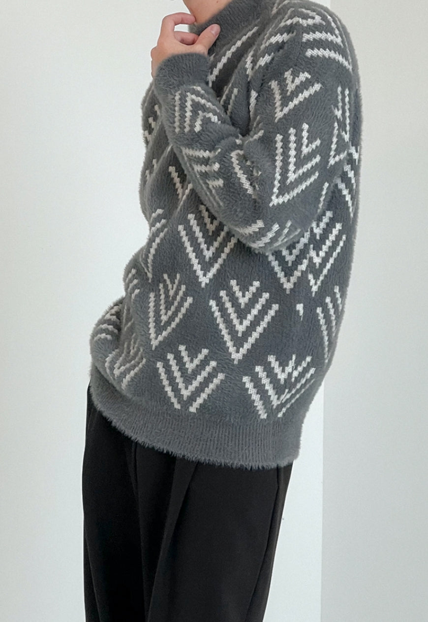 MEN'S texture fashion sweater