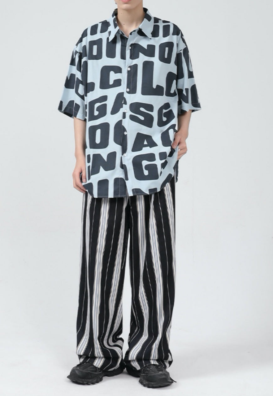 UZIP DESIGN Men's statement striped trousers