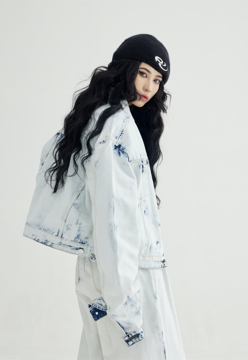 PeopleStyle Unisex vintage tie-dye jacket