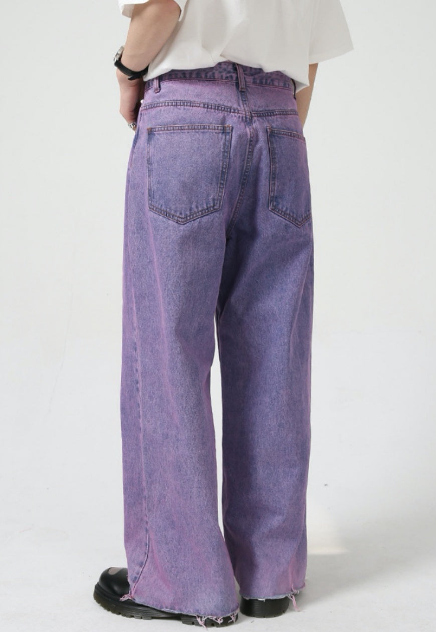 UZIP DESIGN Men's vintage purple jeans