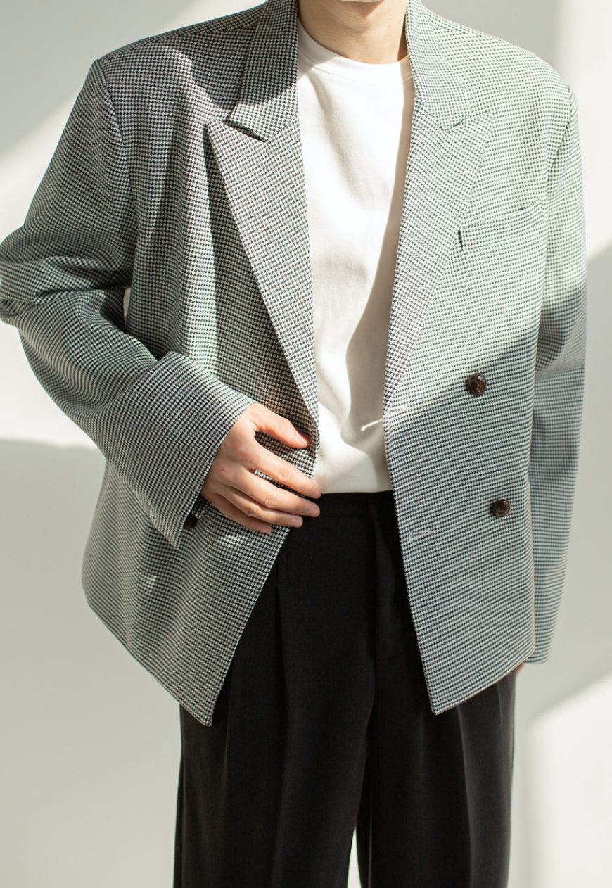 Men's Spring plaid suit jacket