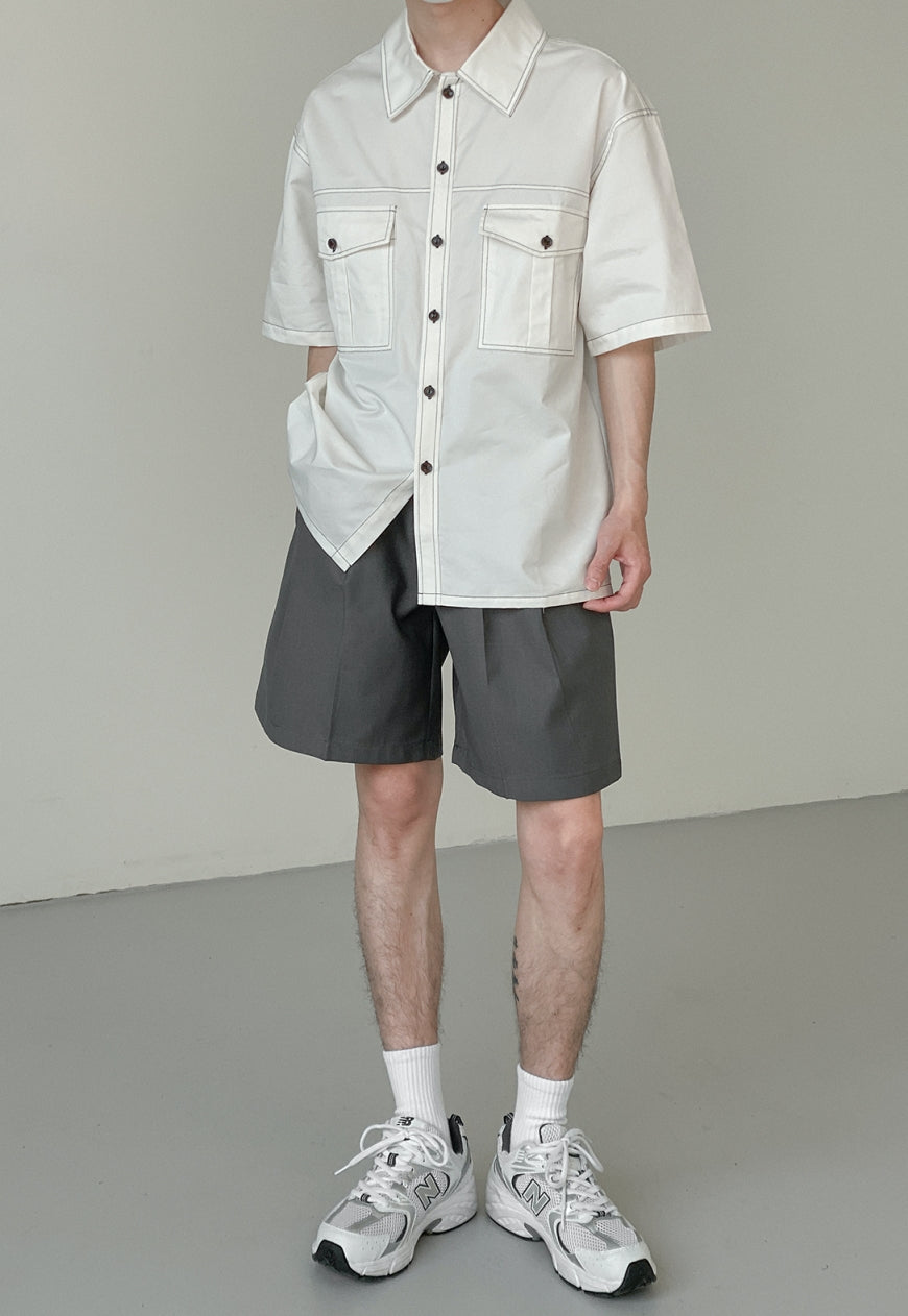 UZIP DESIGN Men's loose white shirt