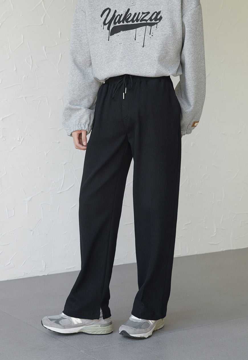 UZIP DESIGE Menâ€™s grained fabric track pants
