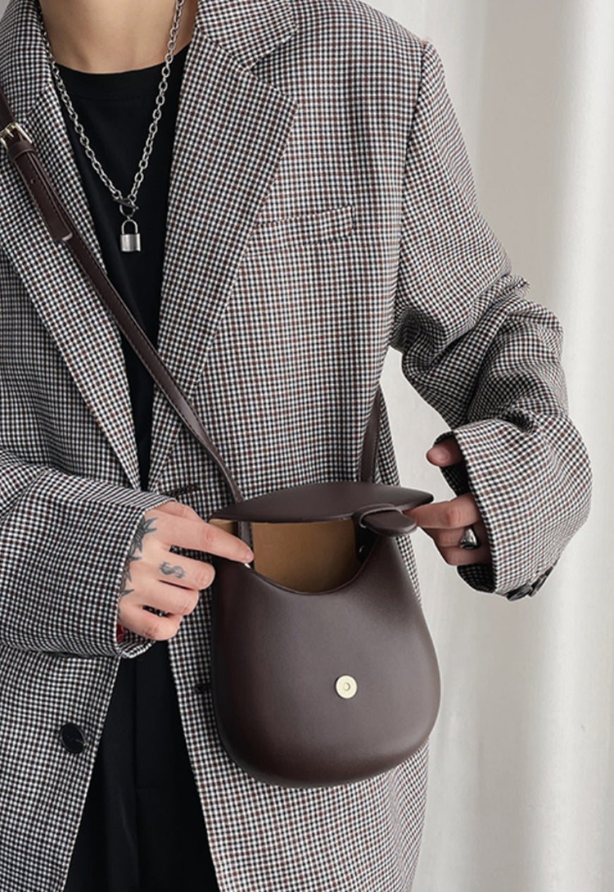 UZIP DESIGN Men's Retro leather small square bag