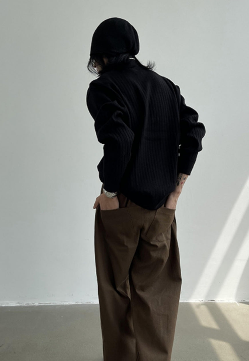 UZIP DESIGN Men's double neck sweater