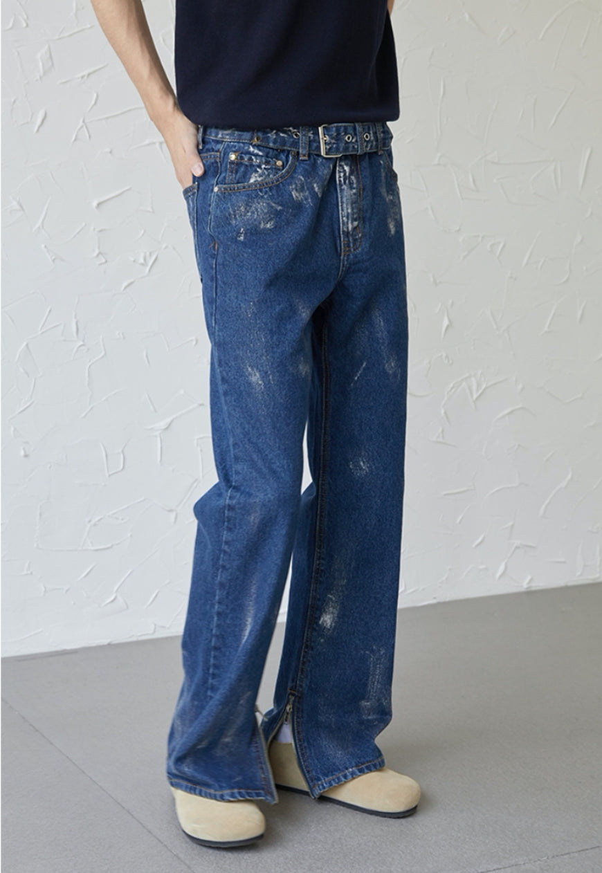 UZIP DESIGN Men's Design zipper slit denim trousers SS2022 VOL.5