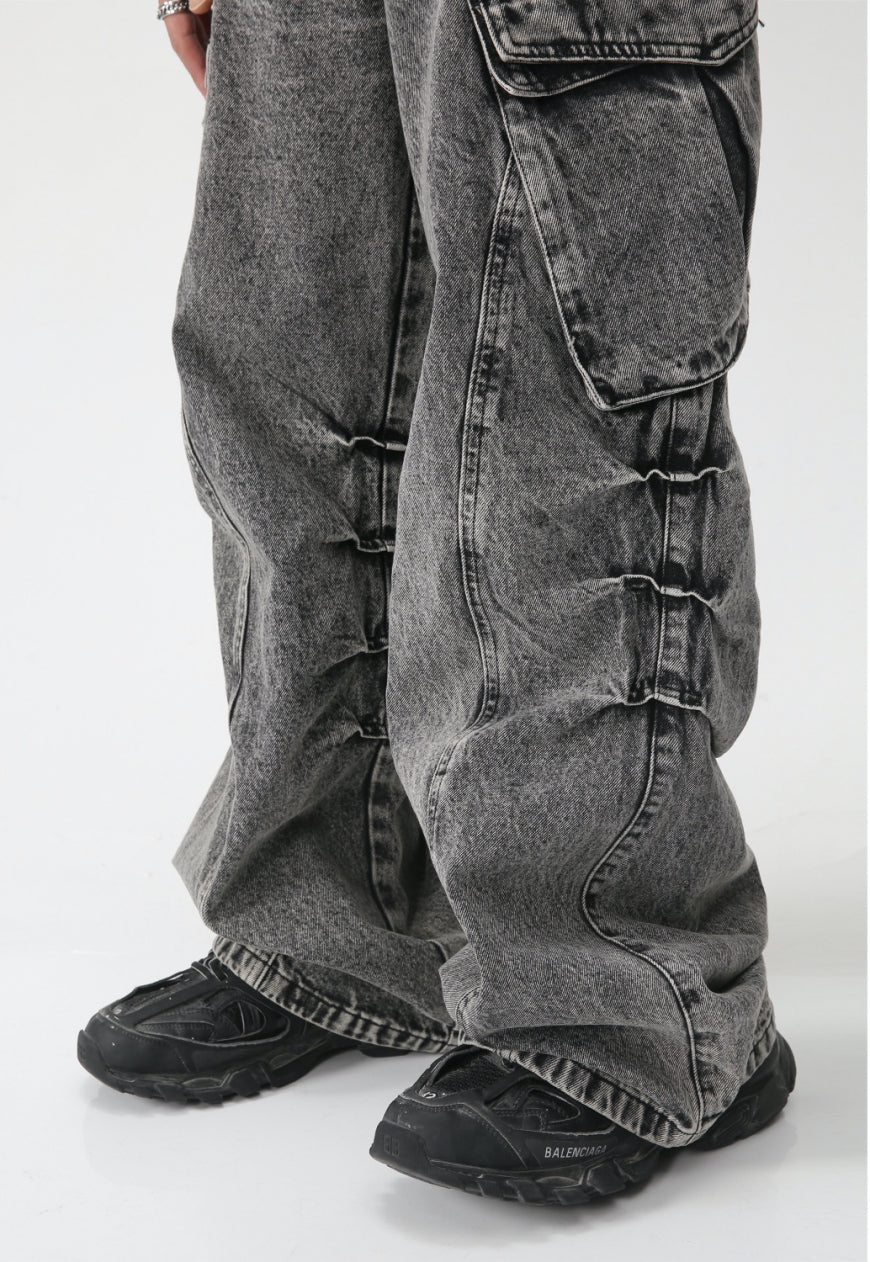 Men's Vintage Oversized Pocket Denim