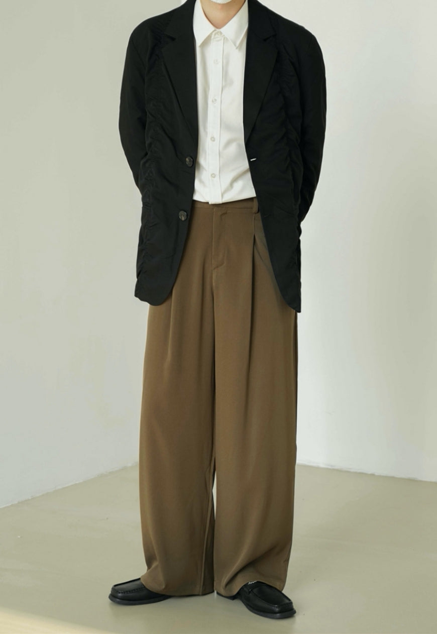 Men's Pleated design suit jacket