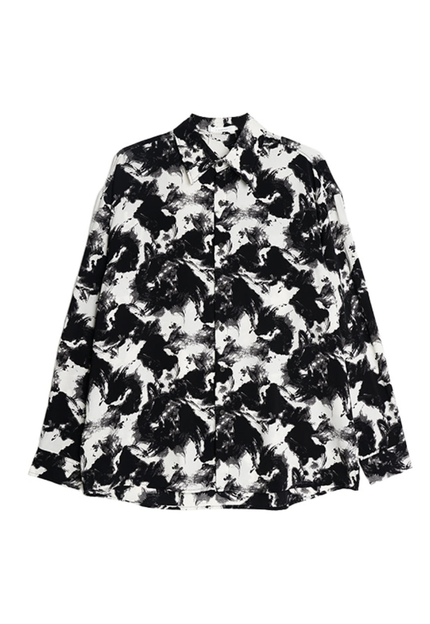 UZIP DESIGN Men's graffiti watermark shirt