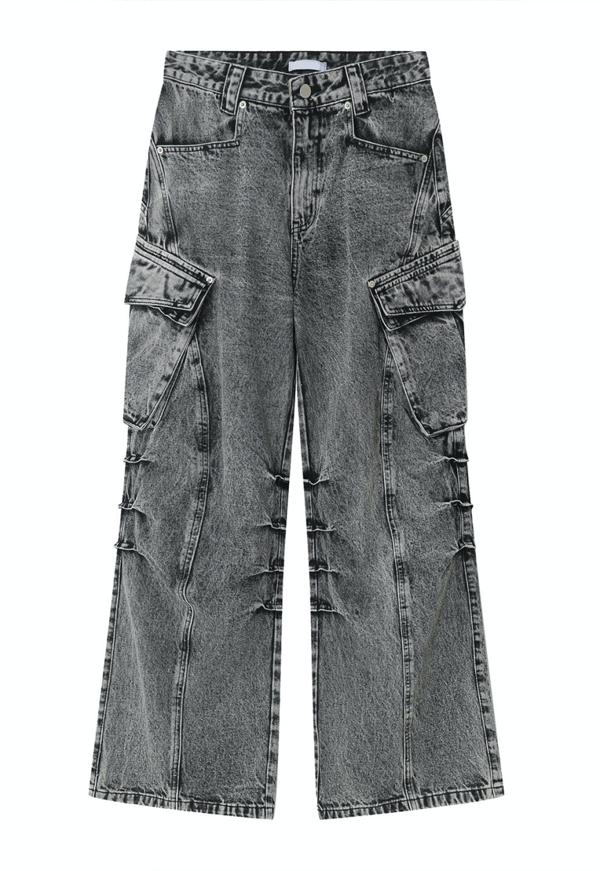 Men's Vintage Oversized Pocket Denim