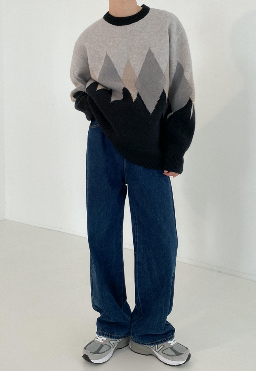 MEN'S Vintage diamond sweater