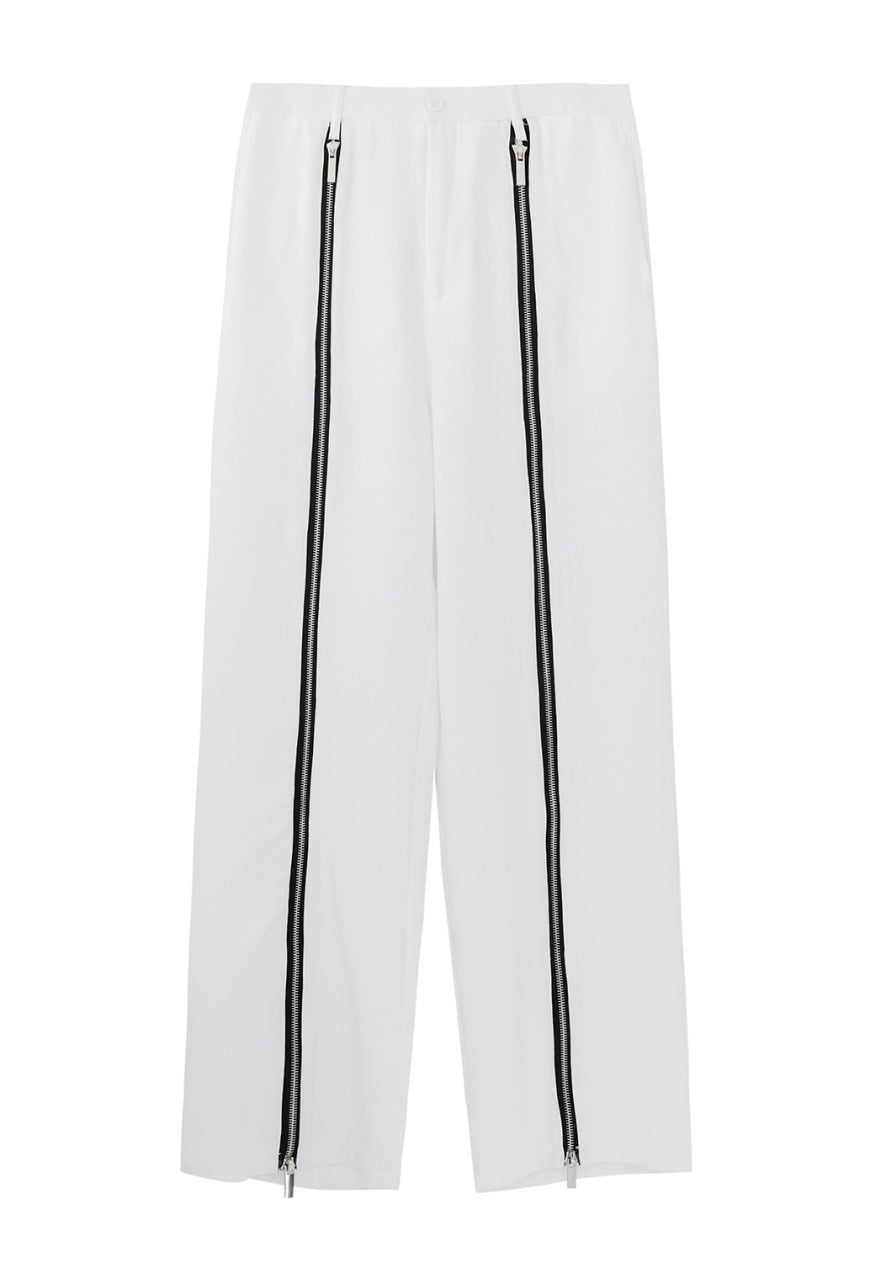 【Sale】Men's metallic zipper trousers