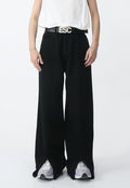 Men's slit denim trousers