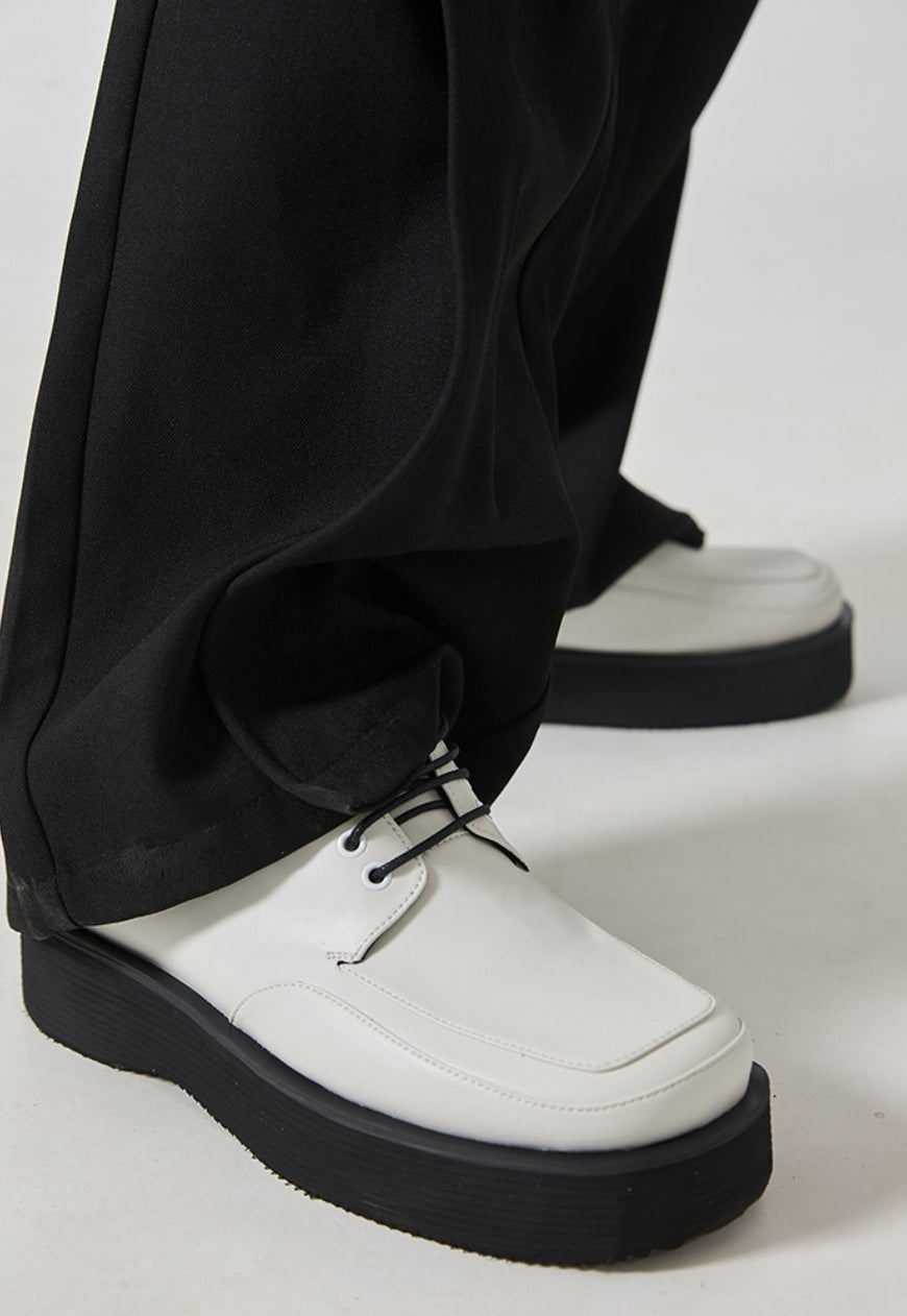 Men's Lace-Up white derby shoes