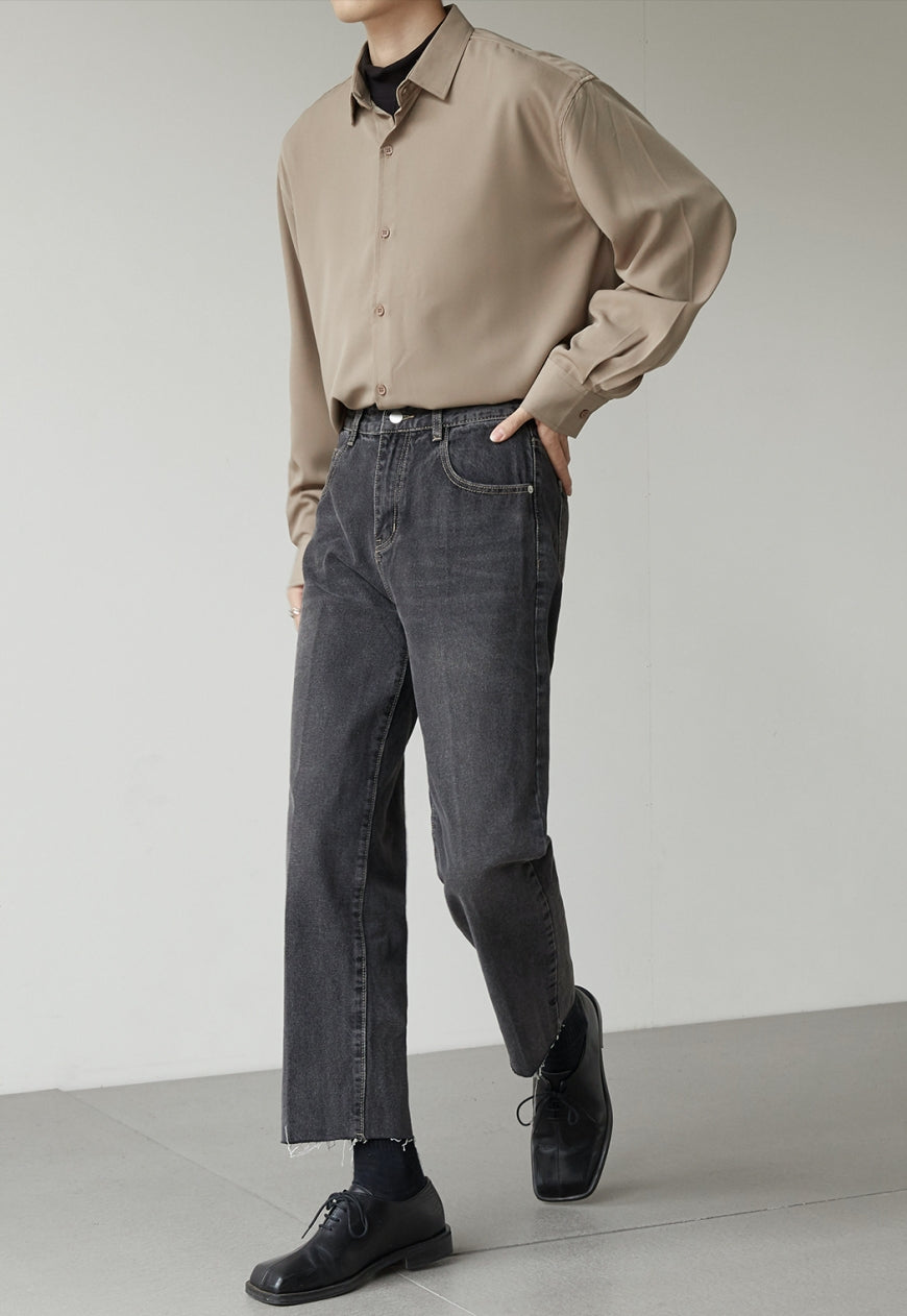 Men's Black vintage raw jeans