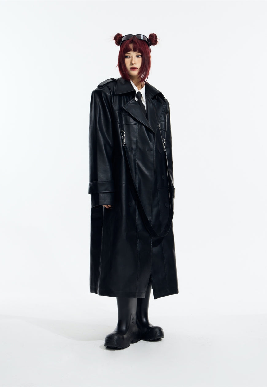 Men's Retro high-quality PU leather coat