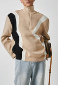 Men's zip turtleneck sweater