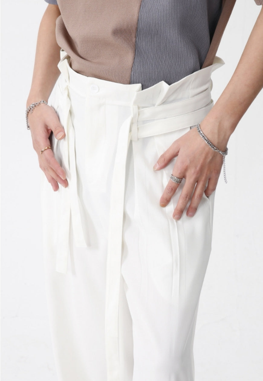 Men's mid high wide pants