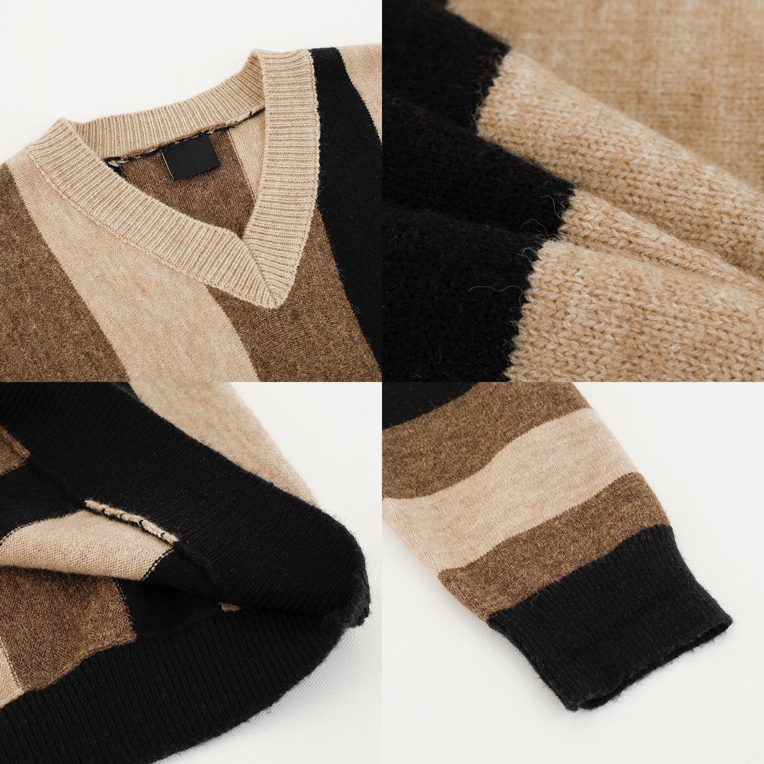 UZIP DESIGN Men's Retro striped sweater