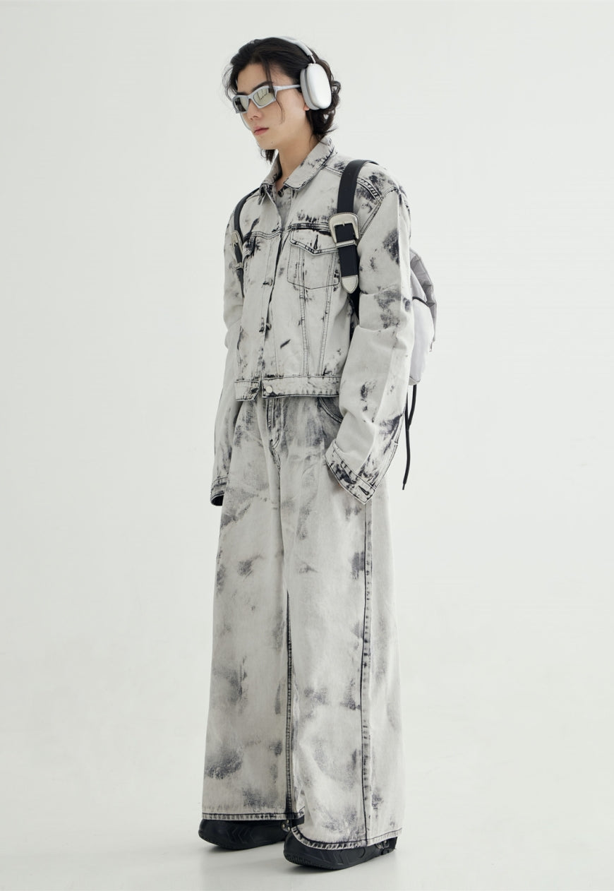 PeopleStyle Unisex vintage tie-dye jacket