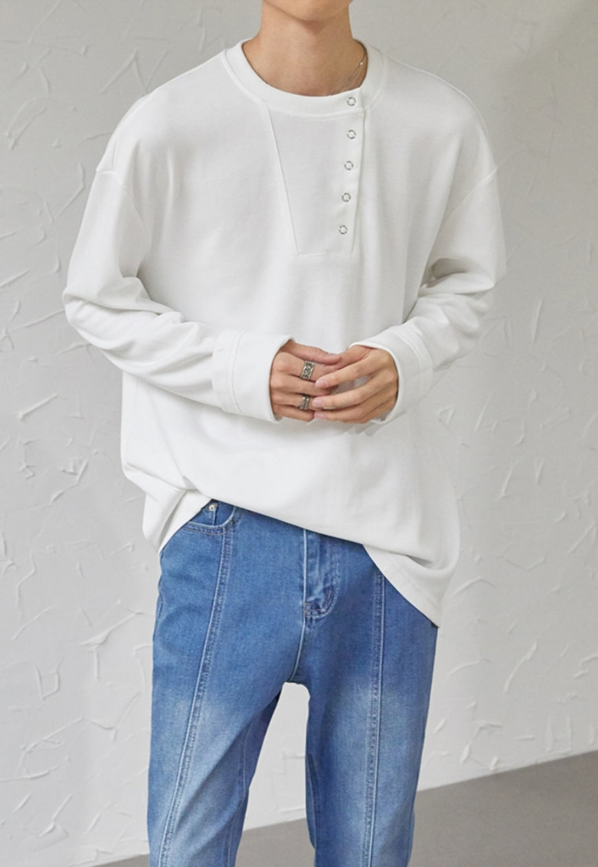 UZIP DESIGN Men's Solid button T-shirt