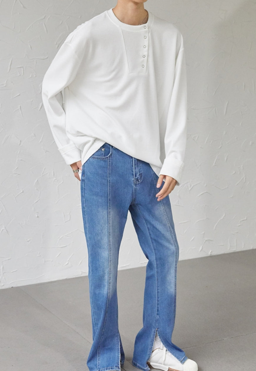 UZIP DESIGN Men's Solid button T-shirt