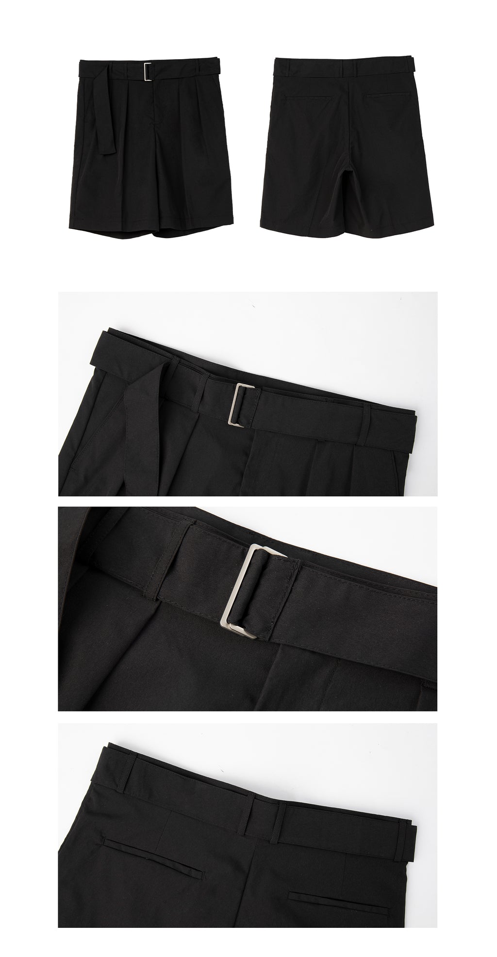 UZIP DESIGE Menâ€™s suit belted shorts