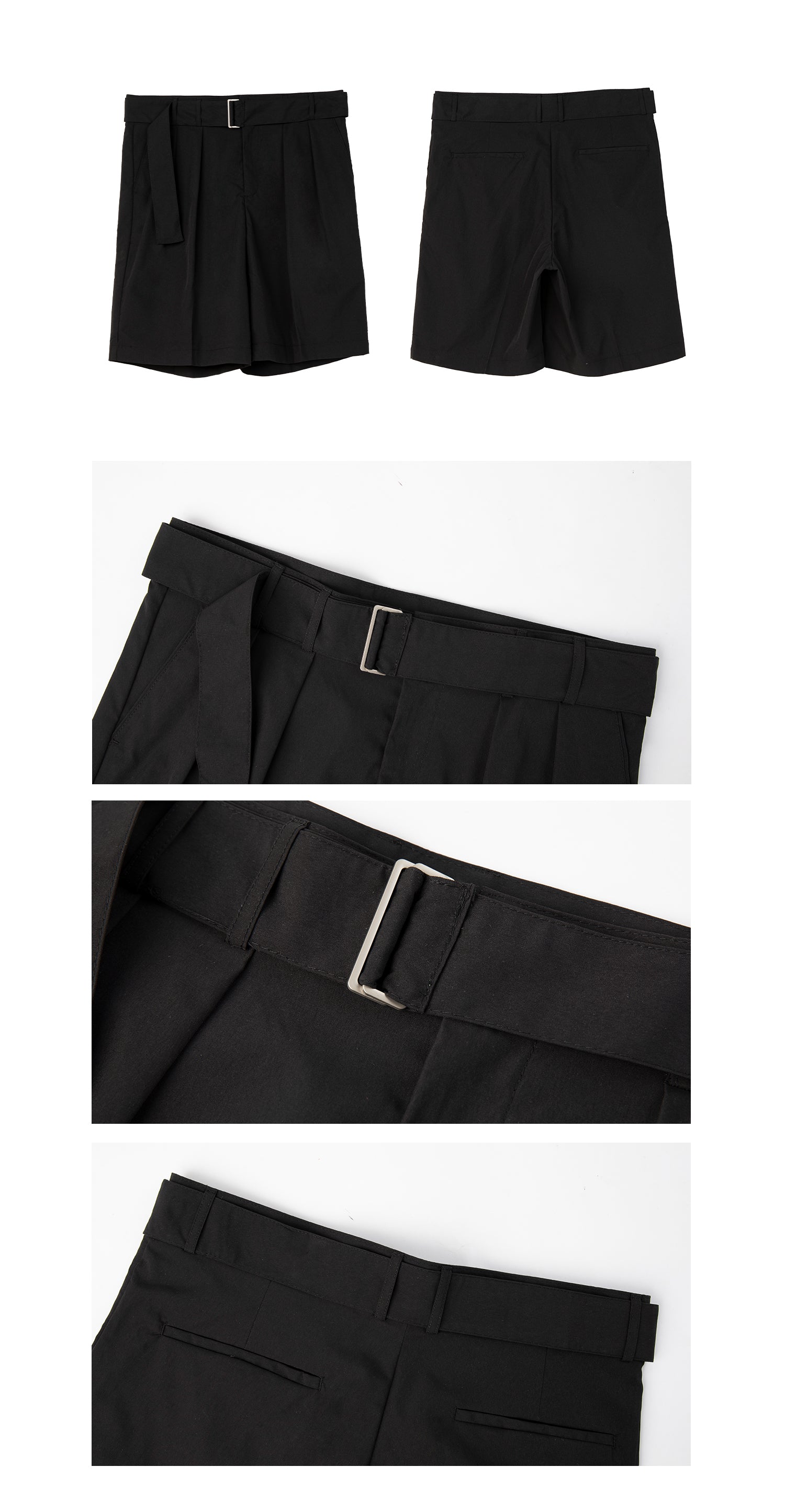 UZIP DESIGE Menâ€™s suit belted shorts
