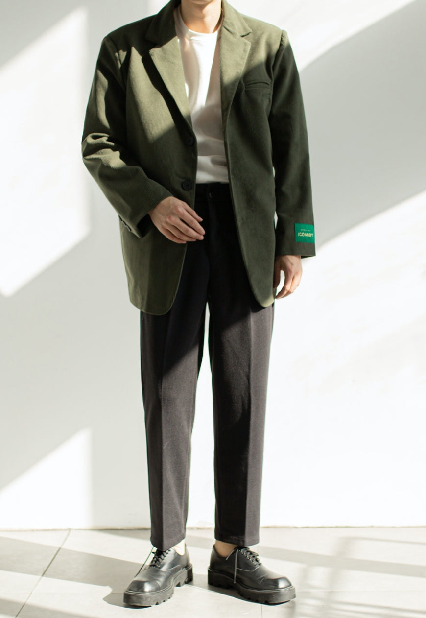 Men's Spring retro corduroy blazer