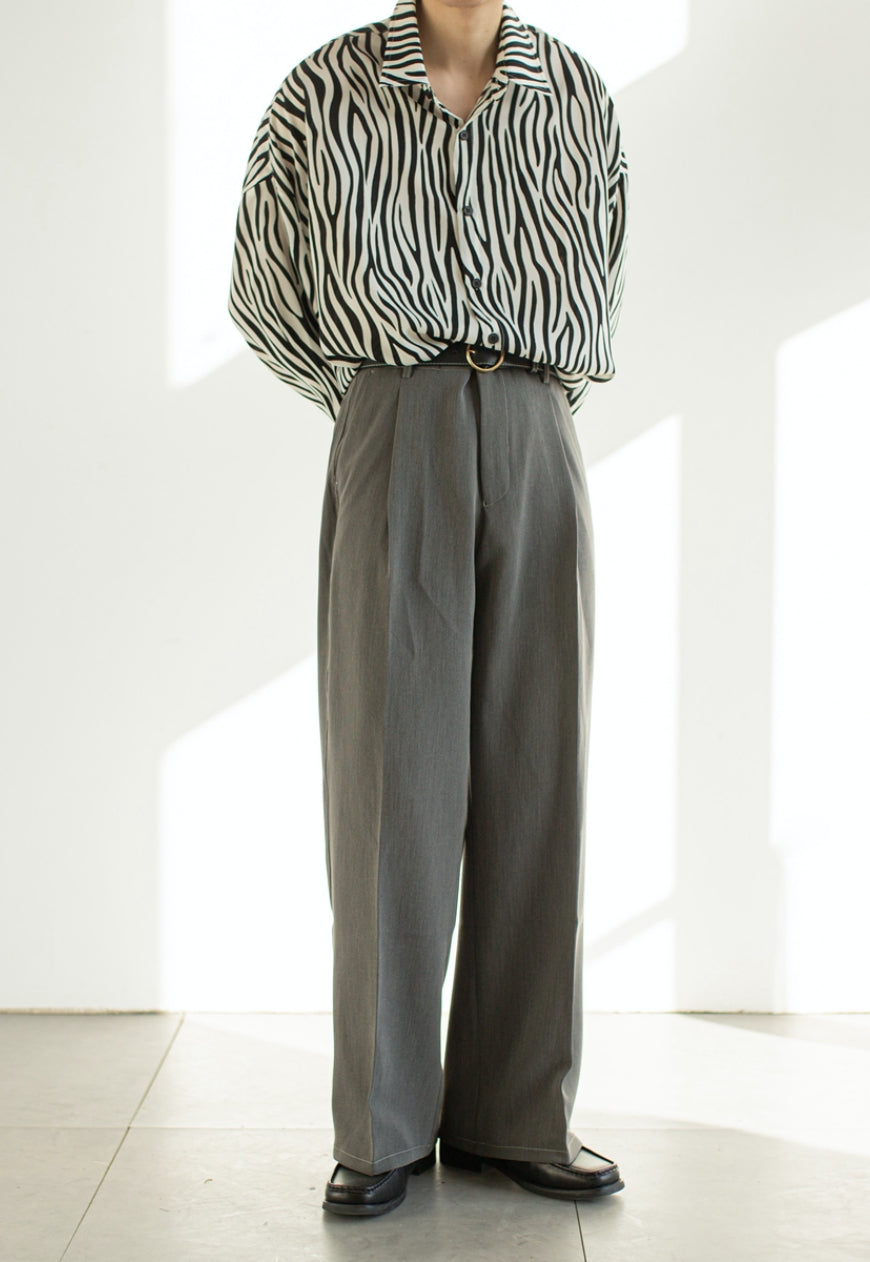 Men's Spring zebra print shirt