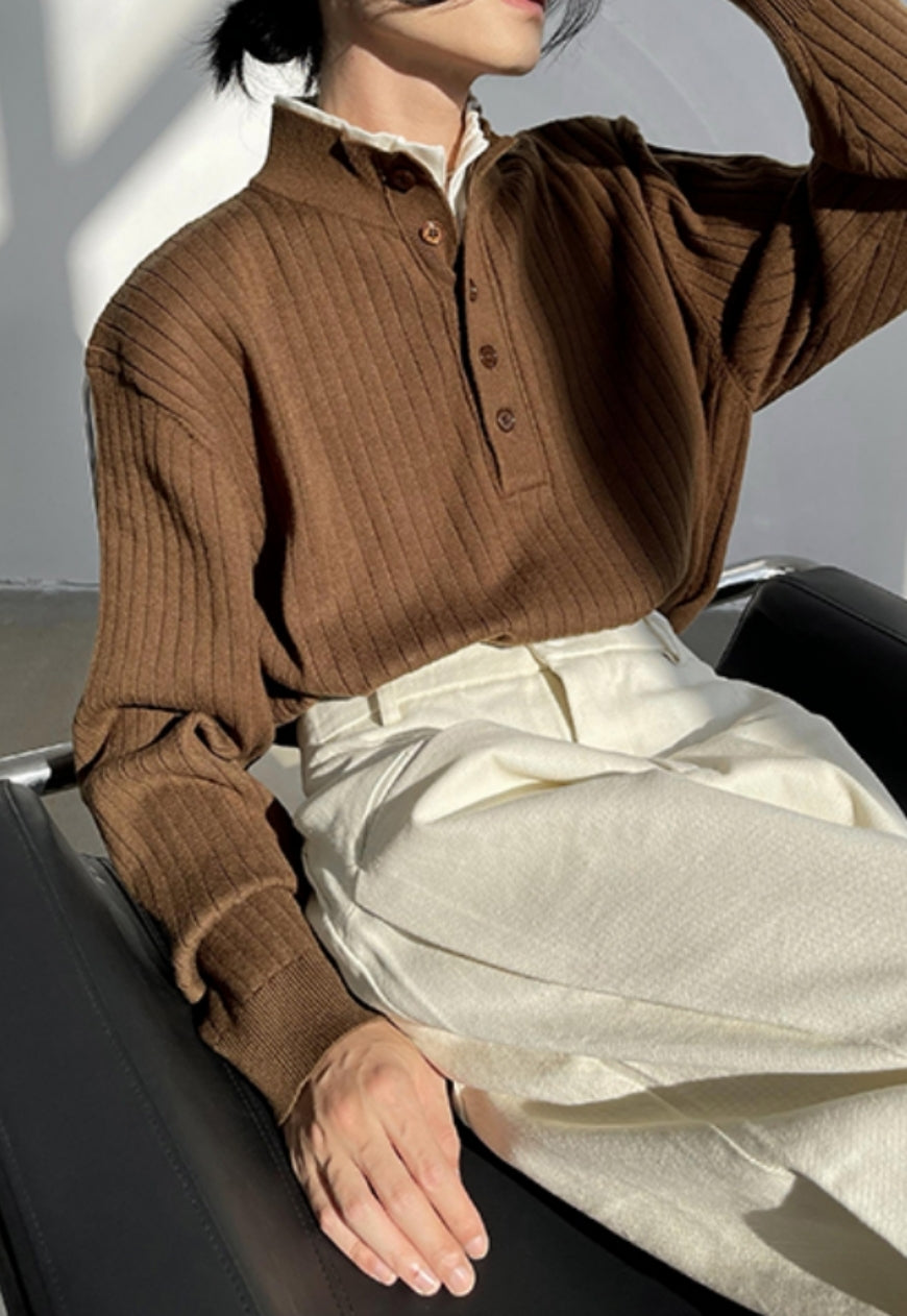 UZIP DESIGN Men's double neck sweater