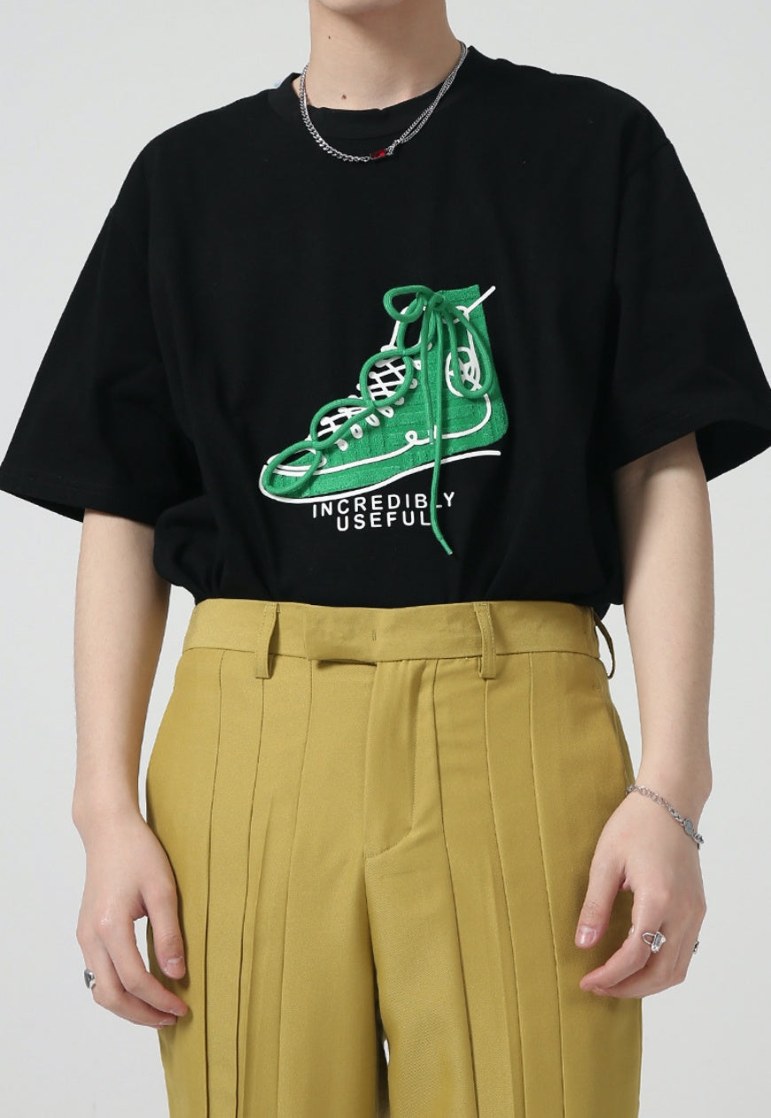 Men's three-dimensional print T-shirt