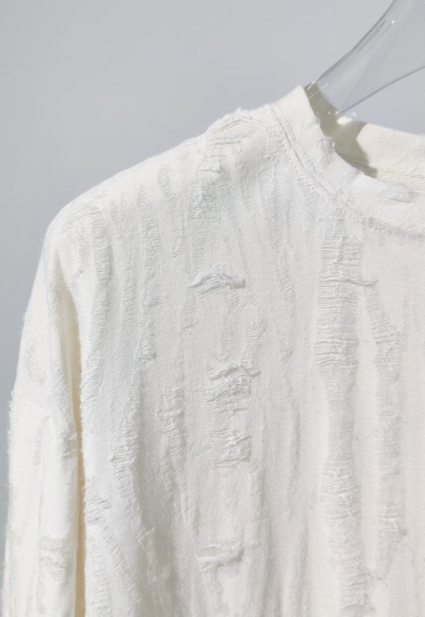 Men's crew neck ripped T-shirt