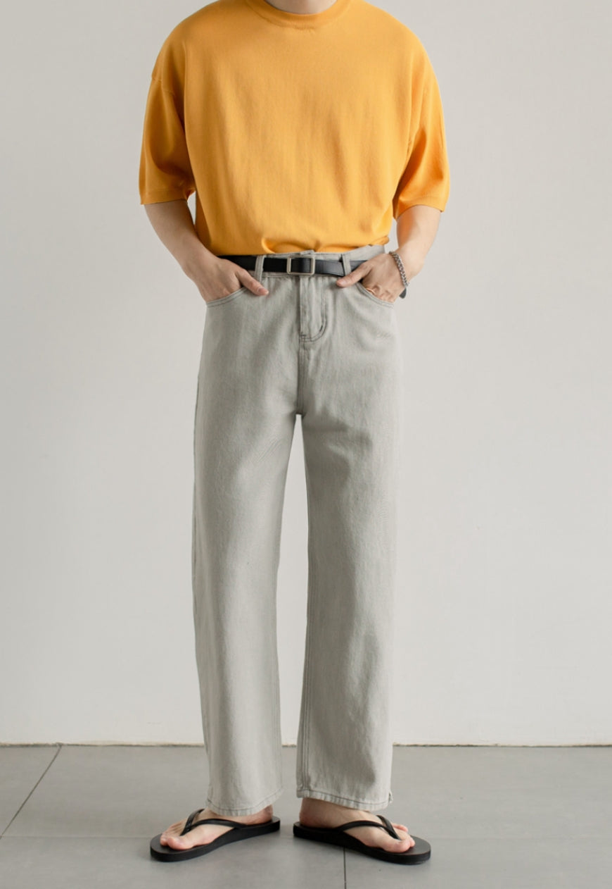 Men's Summer temperament round neck t-shirt