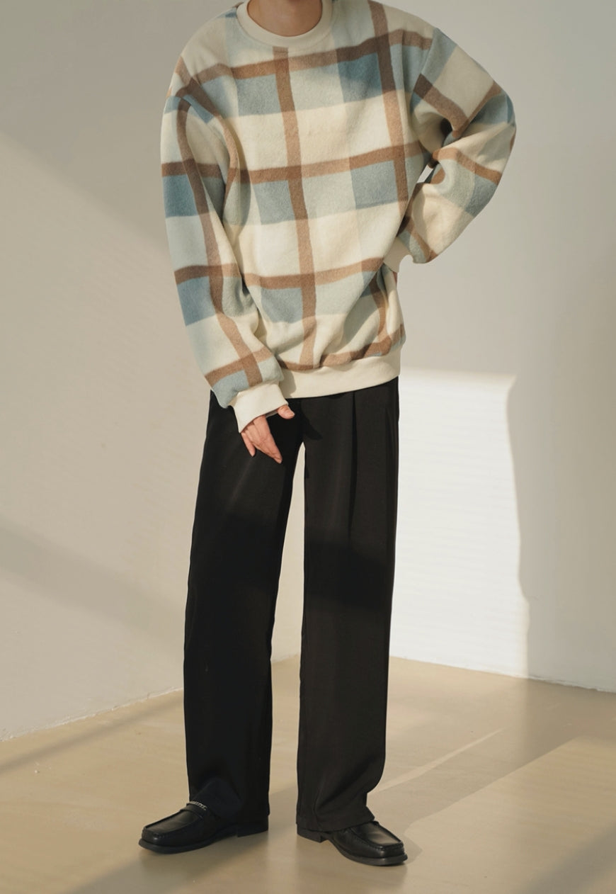 Men's Vintage plaid wool sweater