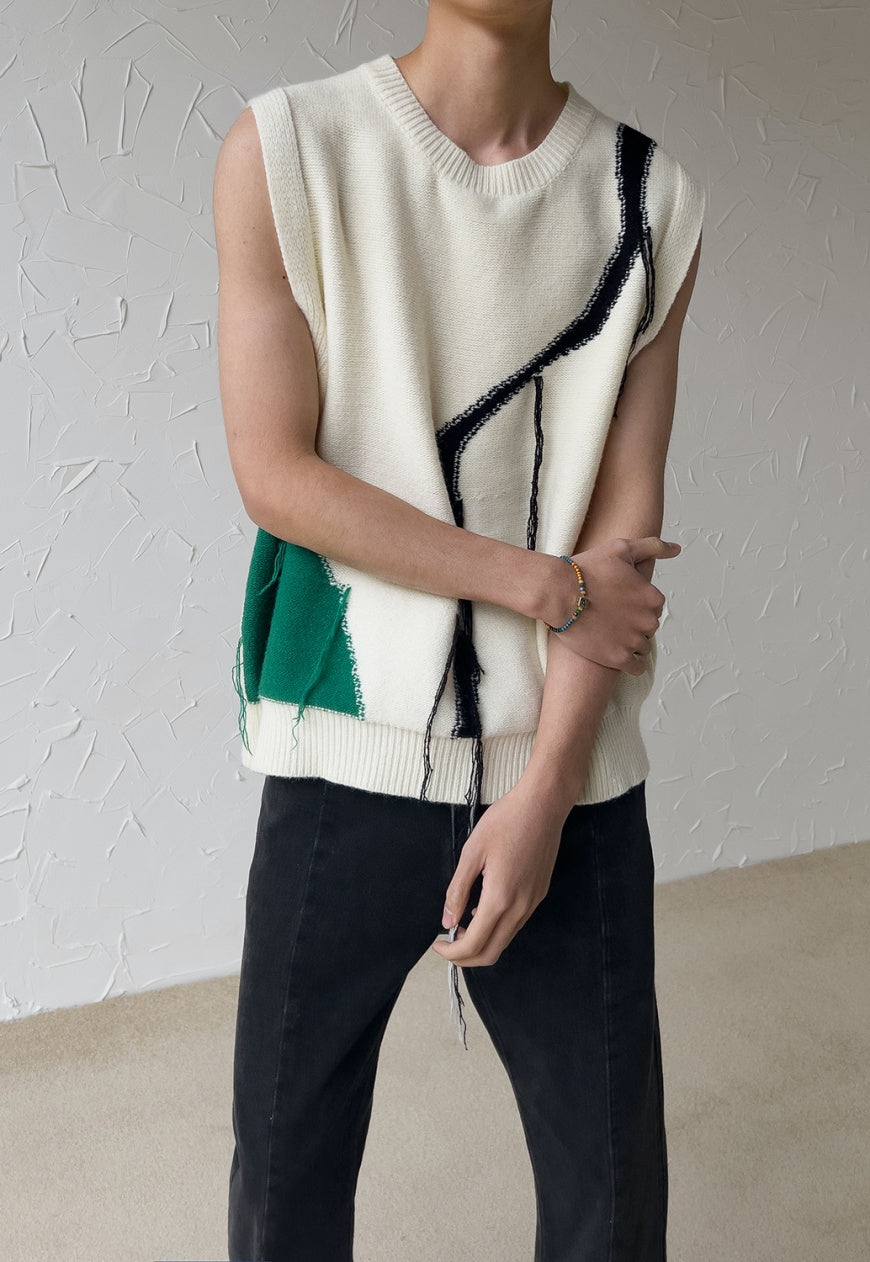 MEN'S design pattern sweater vest