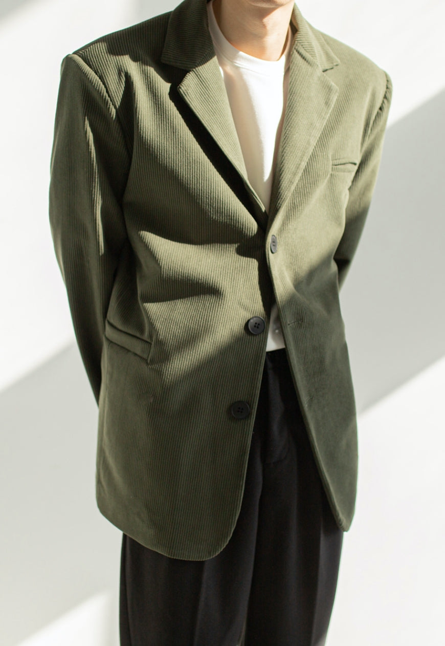 Men's Spring retro corduroy blazer
