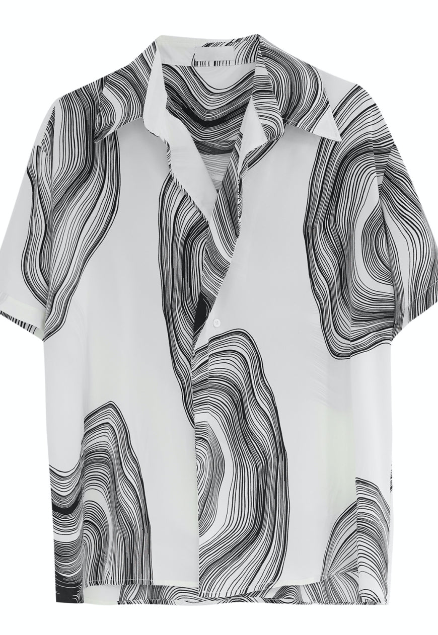 UZIP DESIGN Men's fashion abstract pattern shirt
