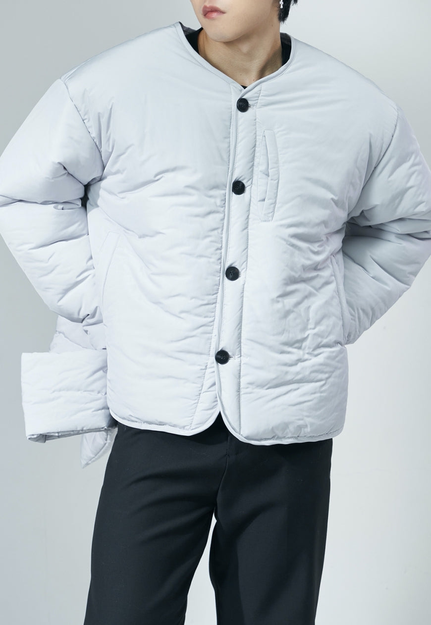 Men's scarf style cotton coat