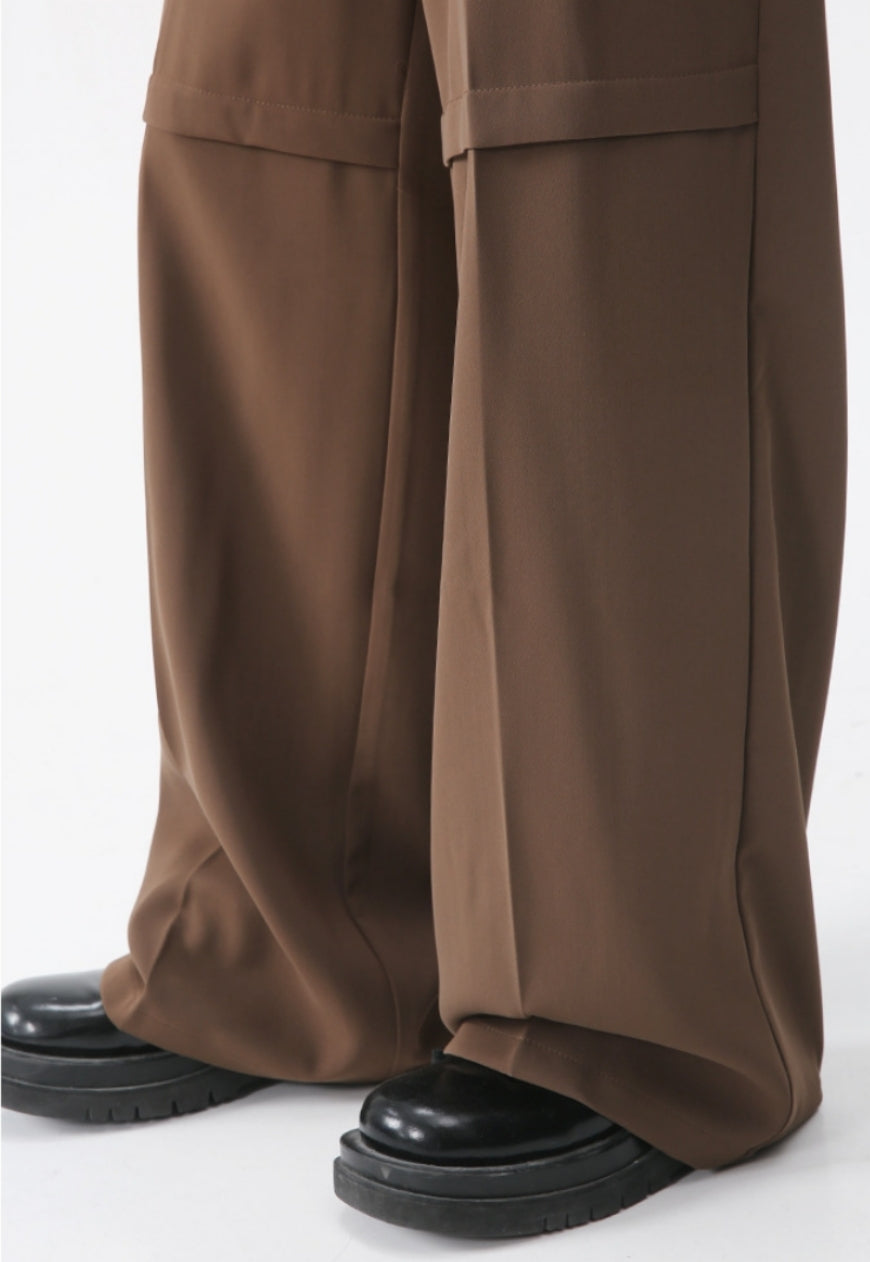 Unisex pocket zipped cargo trousers