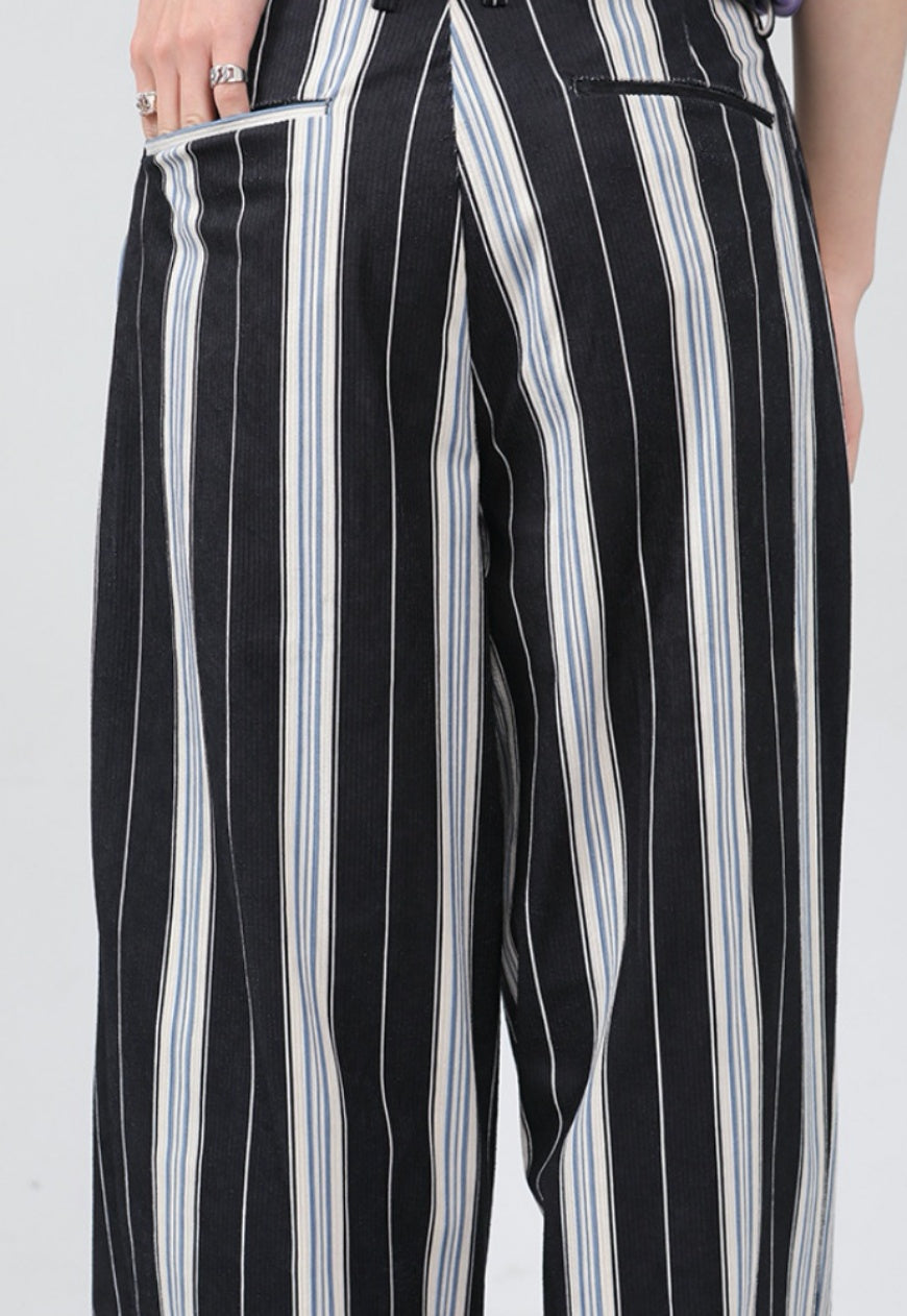 UZIP DESIGN Men's statement striped trousers