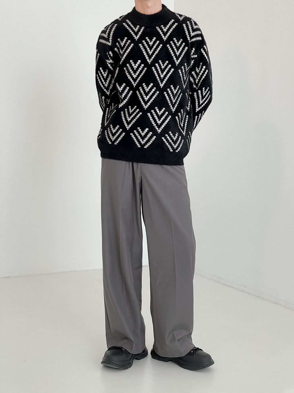 MEN'S texture fashion sweater