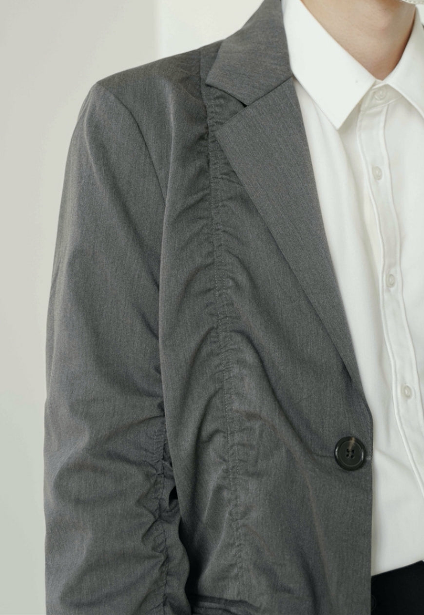 Men's Pleated design suit jacket